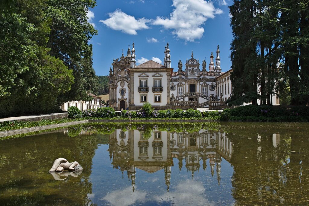 villa, pond, casa de mateus, reflection, portugal, villa, villa, villa, villa, villa, portugal, portugal